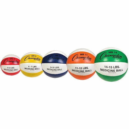 Champion Sports Leather Medicine Ball, 3kg, 10"D MB6