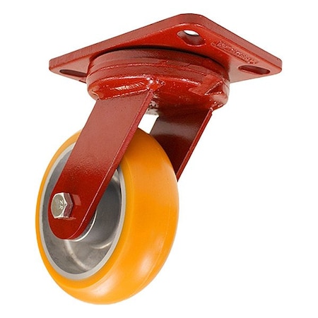 Hamilton Plate Caster, Steel, Swivel S-ZFHS-62EMB-ZB-FITG-62-ZB