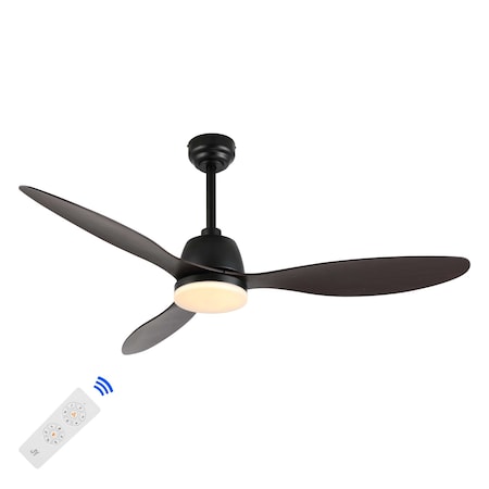 Jonathan Y Audie 52" 1-Light Classic Industrial Iron/Plastic Mobile-App/Remote-Controlled 6-Speed Propeller Int JYL9714C