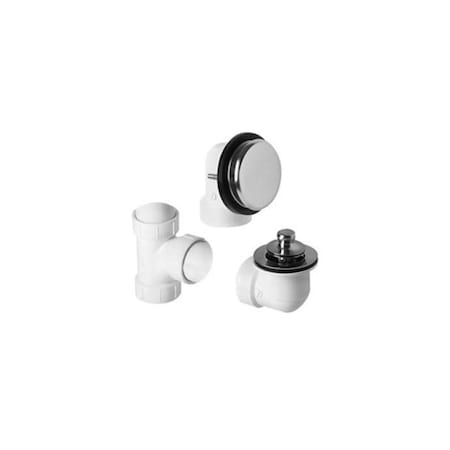 Mountain Plumbing PVC Plumber's Half Kit with Deluxe Lift & Turn Trim Designer Face Plate BDWUNLTP/CHBRZ