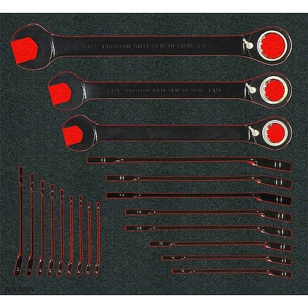 Proto Combination Wrench20Pcs, Polyethylene, 6"L JSCV-20SKV