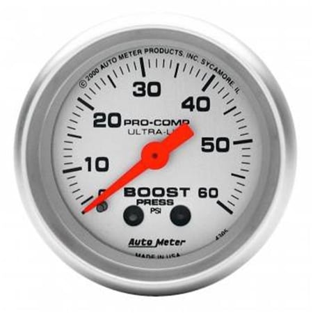 Auto Meter 4305 UltraLite Mechanical Boost Gauge 2.06 in. ATM4305