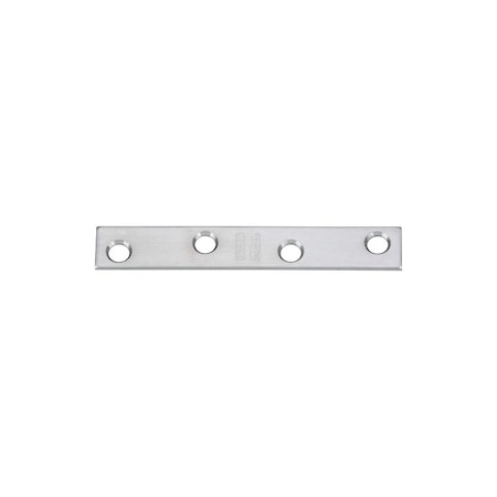 National Hardware Mending Brace, 4 in L, 5/8 in W, Stainless Steel, Screw Mounting, 2PK N348-375