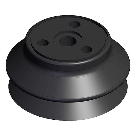 Smc Vacuum Pad, Black, Bellows Pad ZP40HBN