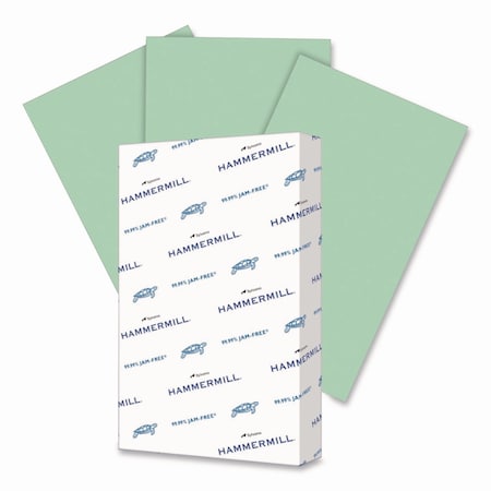 Hammermill Fore Multipurpose Print Paper, 20 lb Bond Weight, 8.5 x 14, Light Green, 500PK 103374