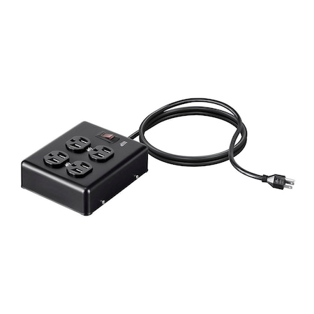 Monoprice Power Strip, Surge, 5-15R, 5-15P, 6 ft., Black 35099