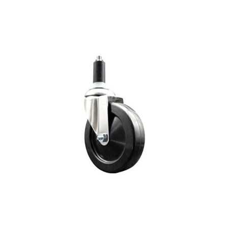 Service Caster 5 Inch 316SS Hard Rubber Wheel Swivel 1-1/4 Inch Expanding Stem Caster SCC SCC-SS316EX20S514-HRS-114