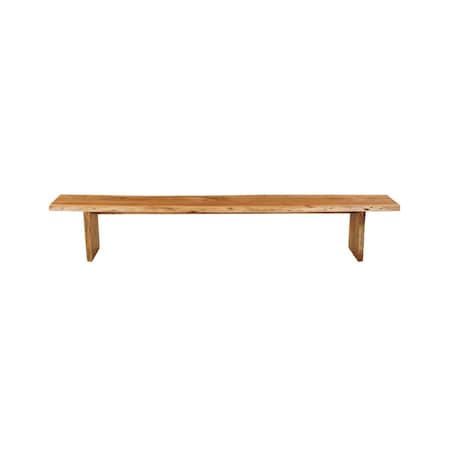 Homeroots 105in Natural Solid Wood Live Edge Dining Bench 636210
