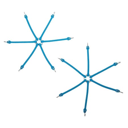 Mytee Products 2PK Rubber Spider Bungee for Semi Truck Tires Compatible w/33in & 40in Tire, Blue SBT-31