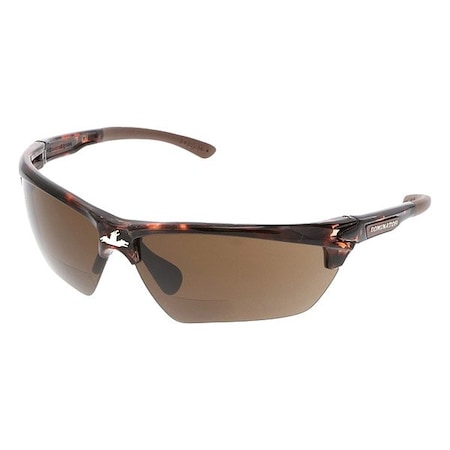 Mcr Safety DM3, Reader Safety Glasses, Anti-Fog, Brown Lens, Half-Frame DM13H10BPF
