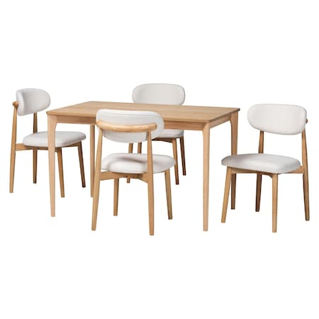 Baxton Studio Wattsu Wattsu 5-Piece Dining Set 261-14268-13280-ZORO