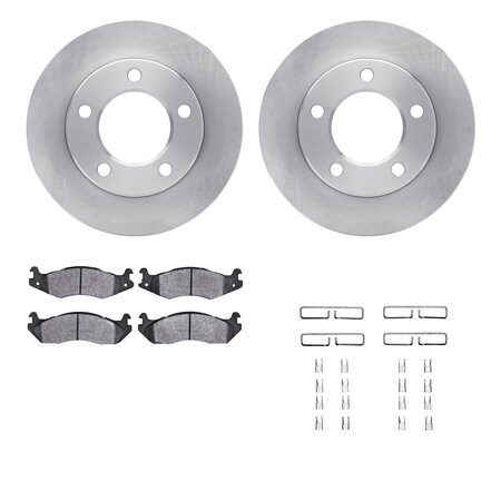 Dynamic Friction Co DFC Brake Rotor- Heavy Duty Brake Pad includes Hardware 6412-42066
