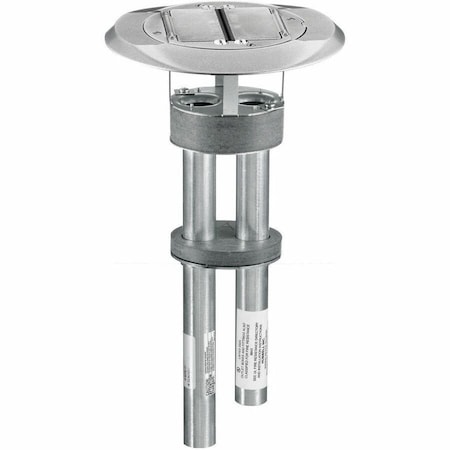 Hubbell Wiring Device-Kellems Poke-Through Box, 27 cu in, Wiring Box Type, 2 Gangs, Aluminum, Round Shape S1PTAL