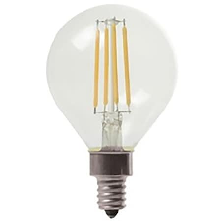 Ge Industrial Solutions LED Bulb, Globe, G16 Lamp, 60 W Equivalent, E12 Lamp Base, Dimmable, Clear, 2PK 24547