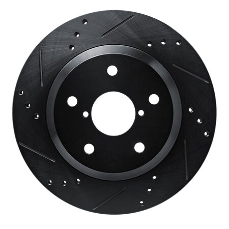 Dynamic Friction Co DFC Brake Rotor - Drilled and Slotted - Black 633-13046L