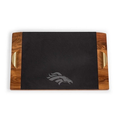 Picnic Time Family Of Brands NFL Denver Broncos - Covina Acacia and Slate Serving Tray 957-07-512-103-2