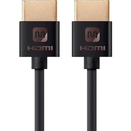 Monoprice Ultra Slim Series High Speed HDMI Cable, 6ft Black 13586