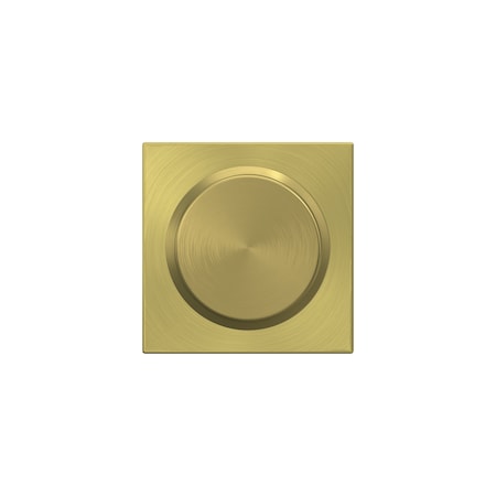 Schlage Residential Bowery Knob with Collins Rose Half Dummy Satin Brass Finish F170BWE608COL