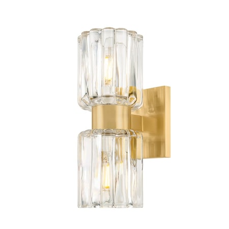 Mitzi 2 Light Shelley Wall Sconce Vintage Gold Leaf H1111102-VGL