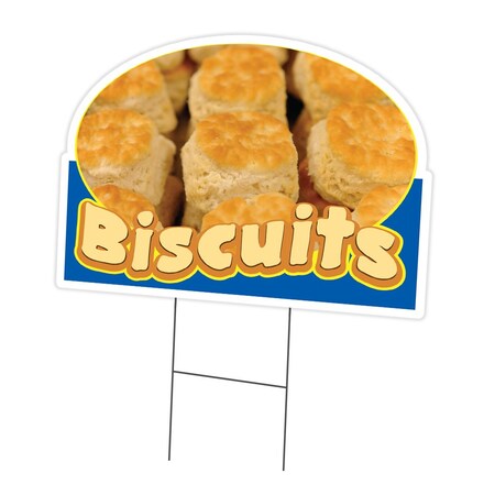 Signmission Biscuits Die Cut Yard Sign & Stake outdoor plastic coroplast window, C-DC-1216-Biscuits19 C-DC-1216-Biscuits19