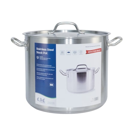 Cac Foodservice CAC Stainless Stock Pot Stainless Steel With Lid 32QT STKP-32