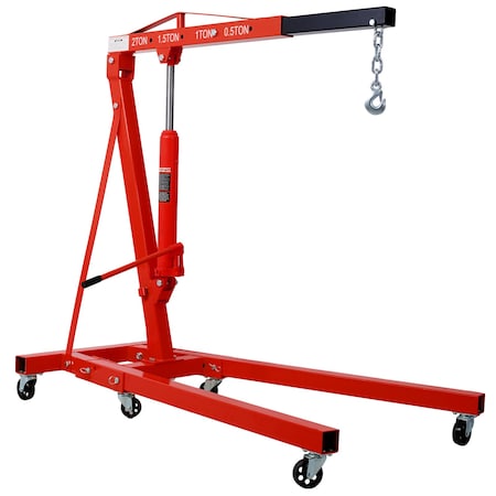 Edendirect Engine Hoist with 4000 lbs. Capacity Folding Engine Lift with 6 360deg Caster Wheels IR-W465S00088