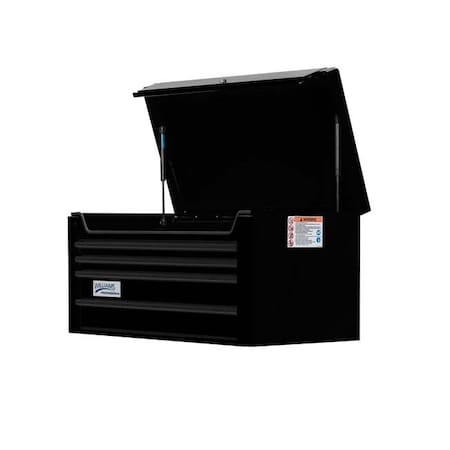 Williams Rolling Cabinet, 4 Drawer, Black, Steel, 40 in W x 20 in D x 19-1/2 in H JHWW40TC4B