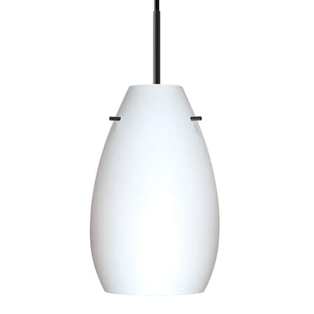 Besa Lighting Besa Pera 9 Pendant, Opal Matte, Black Finish, 1x 100W MAX E26 Base 1JT-412607-BK
