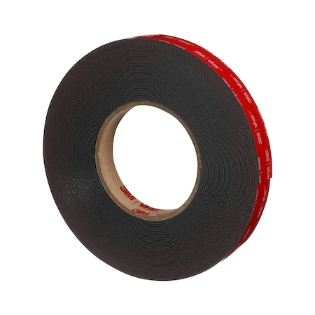 3M Foam Tape, Black, 36 yd L, 1 in W 75784