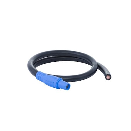 Power Assemblies Type W Pigtail 400A 4/0 AWG Series 16 Female Camlock to Blunt 6 ft, Blue 40TW16006FBB