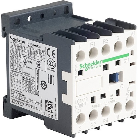 Schneider Electric 575VAC IEC Magnetic Contactor 12A LC1K12008F7S17