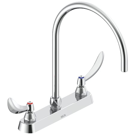 Delta Commercial 26C3 8 in Cast Deckmount In Chrome 26C3974-R7