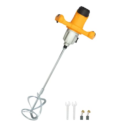 Powertec Handheld Electric Mortar Mixer - 13AMP/1600W, with 2-Speed, 3-Blade Spiral Paddle MR1680