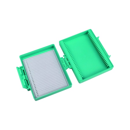 United Scientific Slide Storage Box, Hinged, Polystyrene, 25 Slides 62211