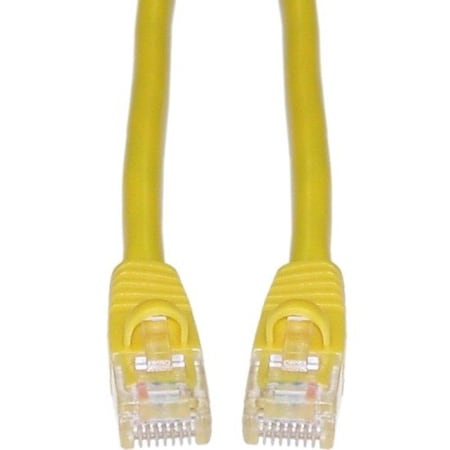 Cable Wholesale Cat6 Yellow Copper Ethernet Patch Cable, Snagless/Molded Boot, POE Compliant, 6 inch 10X8-08100.5