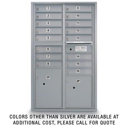 Postal Products Unlimited 16 Door Standard 4C Mailbox with 2 Parcel Lockers - Bronze N1029410BRNZ