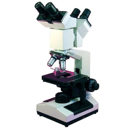 Amscope D200 Dual-View Binocular Compound Microscope 40X-2000X w/20W Halogen Light and 3D Mechanical Stage D200B