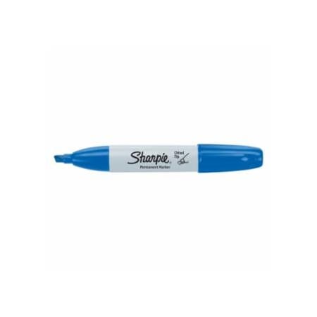 Sharpie Chisel Point Permanent Markers, 5.3 mm, Chisel, Blue 652-38203