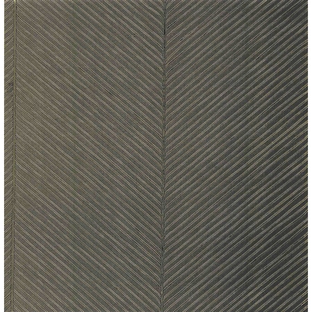 York Wallcoverings Palm Chevron Black and Gold Wallpaper TC2696