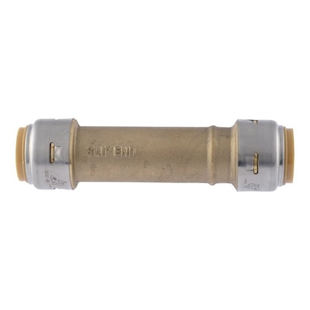 Sharkbite Max Pipe Coupling, 3/4 in PTC, Brass, 250 psi Pressure UR3016A