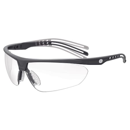 General Electric 08 Series Impact-Resistant Safety Glasses Clear Lens Black Frame 1 pk GE308C