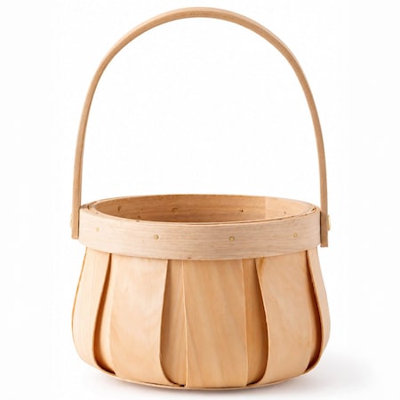 Vintiquewise Storage Basket, Brown, Woodchip QI003503