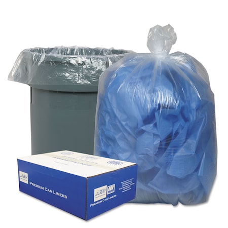 Classic Clear 56 gal Trash Bags, 43 in x 47 in, Heavy-Duty, 0.9 mil, Clear, 100 PK WEBWRMC48