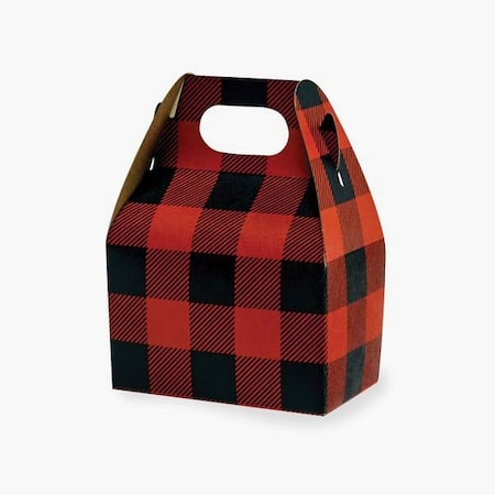 Nashville Wraps Buffalo Plaid Red Mini Gable Box, 4x2.5x2.5, 6PK BPRMGB