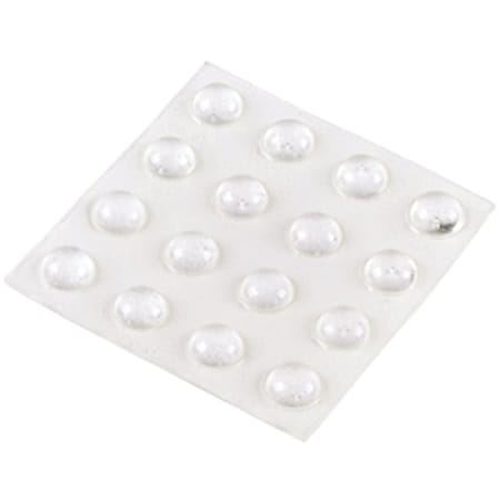 Shepherd Hardware Furniture Pad, Vinyl, Clear, 3/8 in Dia, 1/4 in Thick, Round 9964