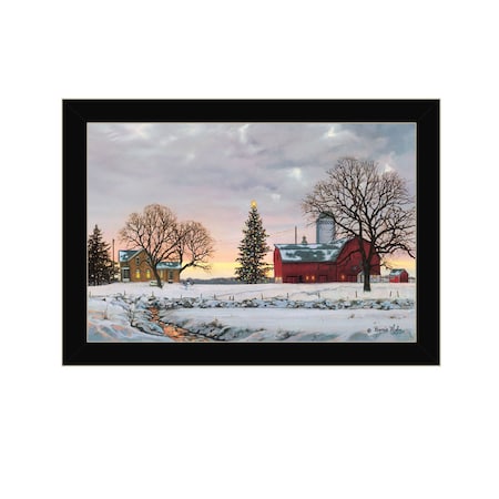 Homeroots Morning Calls Black Framed Print Wall Art 415962