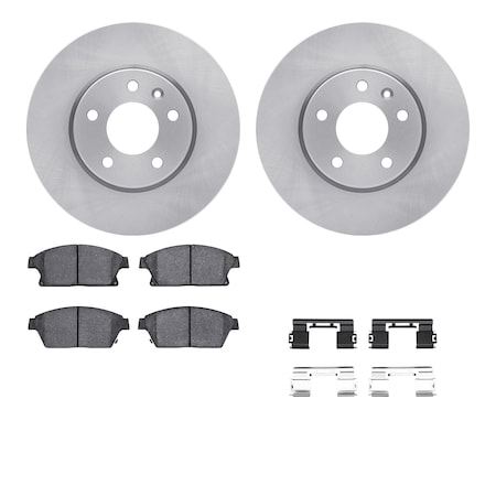 Dynamic Friction Co DFC Brake Rotor with 5000 Brake Pads and Hardware Kit 6512-46231