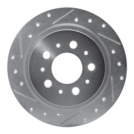 Dynamic Friction Co DFC Brake Rotor - Drilled and Slotted - Silver 631-27021L