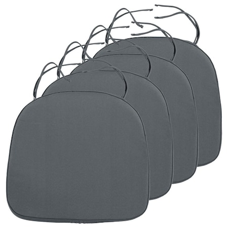 Leisuremod Modern Dining Chair Cushion Pads, Dark Gray, 4PK CAC16DGR4 ...