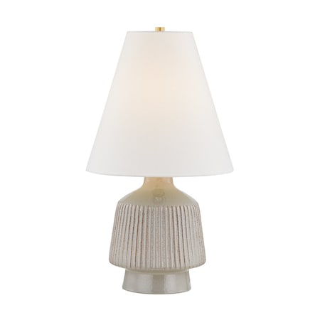 Hudson Valley Lighting King Table Lamp in Aged Brass/Ceramic Coccon by Cortney Bishop CBL5128-AGB/CCN